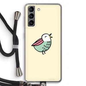 CaseCompany Birdy: Samsung Galaxy S21 Transparant Hoesje met koord