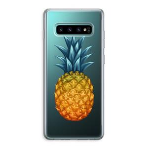 CaseCompany Grote ananas: Samsung Galaxy S10 Plus Transparant Hoesje