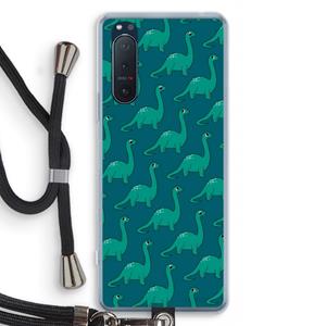 CaseCompany Diplodocus: Sony Xperia 5 II Transparant Hoesje met koord