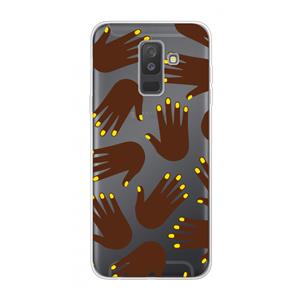 CaseCompany Hands dark: Samsung Galaxy A6 Plus (2018) Transparant Hoesje
