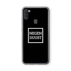 CaseCompany Negenduust black: Samsung Galaxy A11 Transparant Hoesje