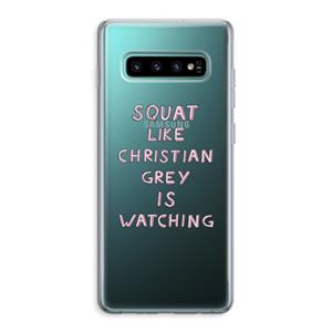 CaseCompany Christian Grey: Samsung Galaxy S10 Plus Transparant Hoesje