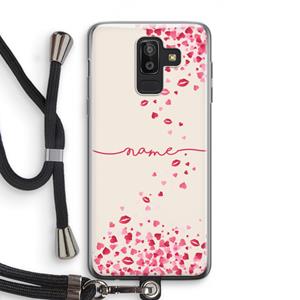 CaseCompany Hartjes en kusjes: Samsung Galaxy J8 (2018) Transparant Hoesje met koord