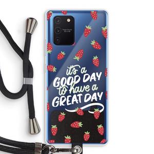 CaseCompany Don't forget to have a great day: Samsung Galaxy Note 10 Lite Transparant Hoesje met koord