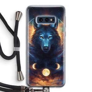 CaseCompany Wolf Dreamcatcher: Samsung Galaxy S10e Transparant Hoesje met koord