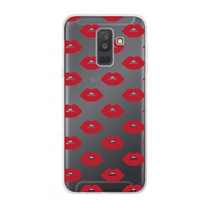 CaseCompany Lips: Samsung Galaxy A6 Plus (2018) Transparant Hoesje