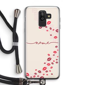 CaseCompany Kusjes: Samsung Galaxy J8 (2018) Transparant Hoesje met koord