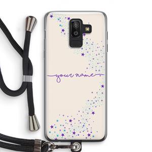 CaseCompany Sterren: Samsung Galaxy J8 (2018) Transparant Hoesje met koord