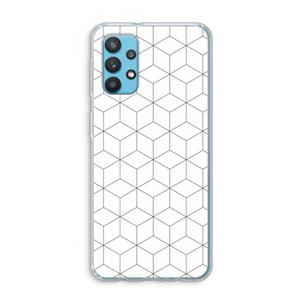 CaseCompany Zwart-witte kubussen: Samsung Galaxy A32 4G Transparant Hoesje