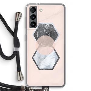CaseCompany Creatieve toets: Samsung Galaxy S21 Transparant Hoesje met koord
