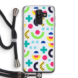 CaseCompany 8-bit N°1: Samsung Galaxy J8 (2018) Transparant Hoesje met koord