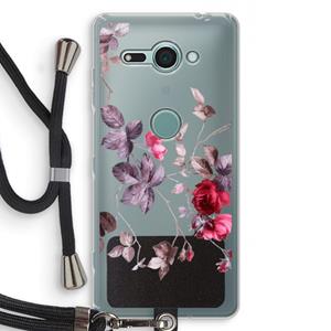 CaseCompany Mooie bloemen: Sony Xperia XZ2 Compact Transparant Hoesje met koord