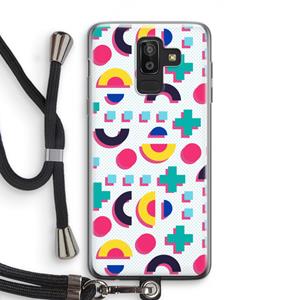 CaseCompany 8-bit N°2: Samsung Galaxy J8 (2018) Transparant Hoesje met koord