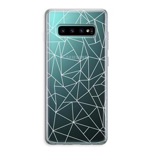 CaseCompany Geometrische lijnen wit: Samsung Galaxy S10 Plus Transparant Hoesje