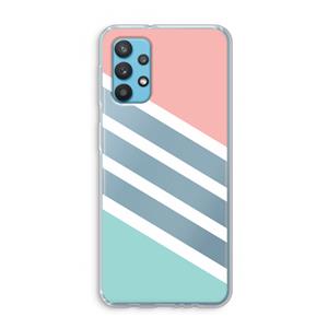 CaseCompany Strepen pastel: Samsung Galaxy A32 4G Transparant Hoesje