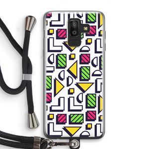 CaseCompany 8-bit N°4: Samsung Galaxy J8 (2018) Transparant Hoesje met koord