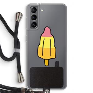 CaseCompany Raketijsje: Samsung Galaxy S21 Transparant Hoesje met koord
