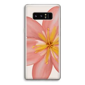 CaseCompany Pink Ellila Flower: Samsung Galaxy Note 8 Transparant Hoesje