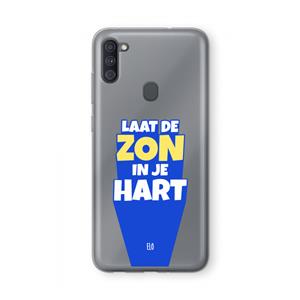CaseCompany Laat de zon in je hart: Samsung Galaxy A11 Transparant Hoesje