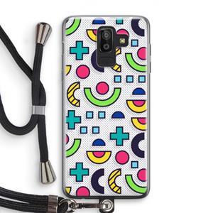 CaseCompany 8-bit N°6: Samsung Galaxy J8 (2018) Transparant Hoesje met koord