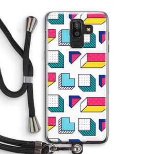 CaseCompany 8-bit N°7: Samsung Galaxy J8 (2018) Transparant Hoesje met koord