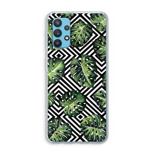 CaseCompany Geometrische jungle: Samsung Galaxy A32 4G Transparant Hoesje