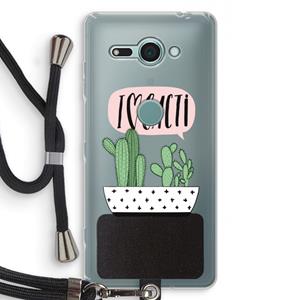 CaseCompany I love cacti: Sony Xperia XZ2 Compact Transparant Hoesje met koord