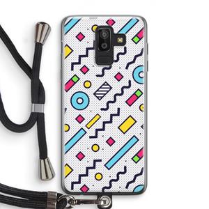 CaseCompany 8-bit N°8: Samsung Galaxy J8 (2018) Transparant Hoesje met koord