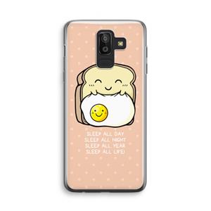 CaseCompany Sleep All Day: Samsung Galaxy J8 (2018) Transparant Hoesje