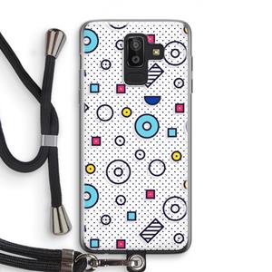 CaseCompany 8-bit N°9: Samsung Galaxy J8 (2018) Transparant Hoesje met koord