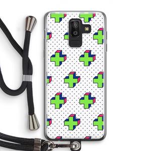 CaseCompany 8-bit N°10: Samsung Galaxy J8 (2018) Transparant Hoesje met koord