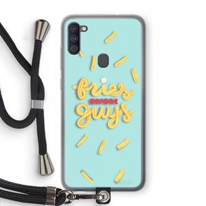 CaseCompany Always fries: Samsung Galaxy A11 Transparant Hoesje met koord