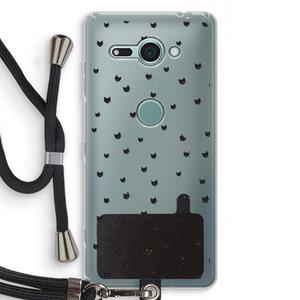 CaseCompany Kleine kattenkopjes: Sony Xperia XZ2 Compact Transparant Hoesje met koord