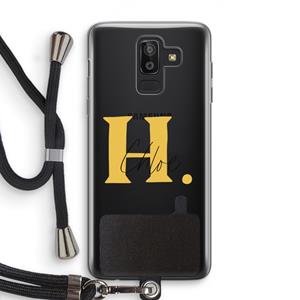 CaseCompany Amber Script: Samsung Galaxy J8 (2018) Transparant Hoesje met koord