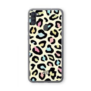 CaseCompany Leopard pattern: Samsung Galaxy A11 Transparant Hoesje