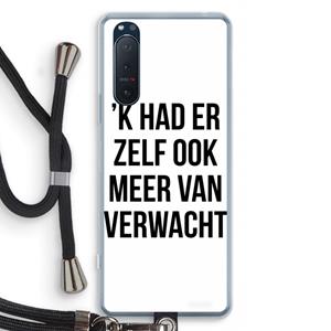 CaseCompany Meer verwacht: Sony Xperia 5 II Transparant Hoesje met koord