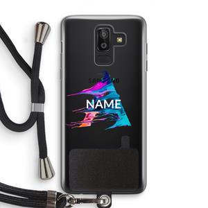 CaseCompany Abstract Spectrum: Samsung Galaxy J8 (2018) Transparant Hoesje met koord
