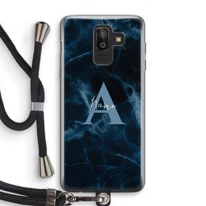CaseCompany Midnight Marble: Samsung Galaxy J8 (2018) Transparant Hoesje met koord