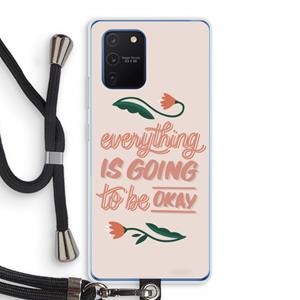 CaseCompany Optimistic flower girl: Samsung Galaxy Note 10 Lite Transparant Hoesje met koord
