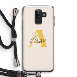 CaseCompany Amber Script: Samsung Galaxy J8 (2018) Transparant Hoesje met koord
