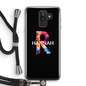 CaseCompany Abstract Spectrum: Samsung Galaxy J8 (2018) Transparant Hoesje met koord
