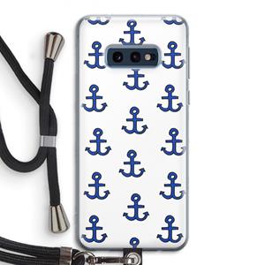 CaseCompany Ankers: Samsung Galaxy S10e Transparant Hoesje met koord