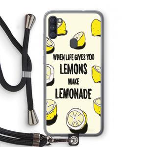 CaseCompany Lemonade: Samsung Galaxy A11 Transparant Hoesje met koord