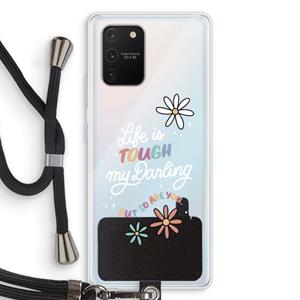 CaseCompany Tough Life: Samsung Galaxy S10 Lite Transparant Hoesje met koord