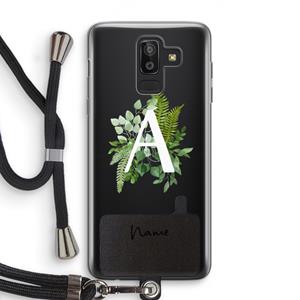CaseCompany Green Brush: Samsung Galaxy J8 (2018) Transparant Hoesje met koord
