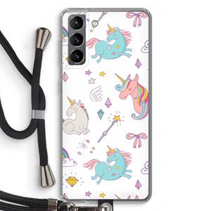 CaseCompany Fantasiewereld: Samsung Galaxy S21 Transparant Hoesje met koord