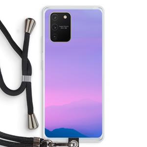 CaseCompany Sunset pastel: Samsung Galaxy S10 Lite Transparant Hoesje met koord