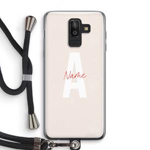 CaseCompany Strawberry Milkshake: Samsung Galaxy J8 (2018) Transparant Hoesje met koord