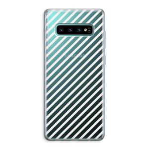 CaseCompany Strepen zwart-wit: Samsung Galaxy S10 Plus Transparant Hoesje