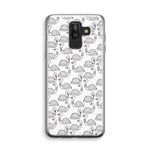 CaseCompany Zwanen: Samsung Galaxy J8 (2018) Transparant Hoesje
